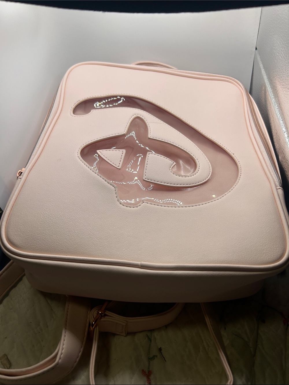 Loungefly Blush Pink Vinyl Accent Backpack